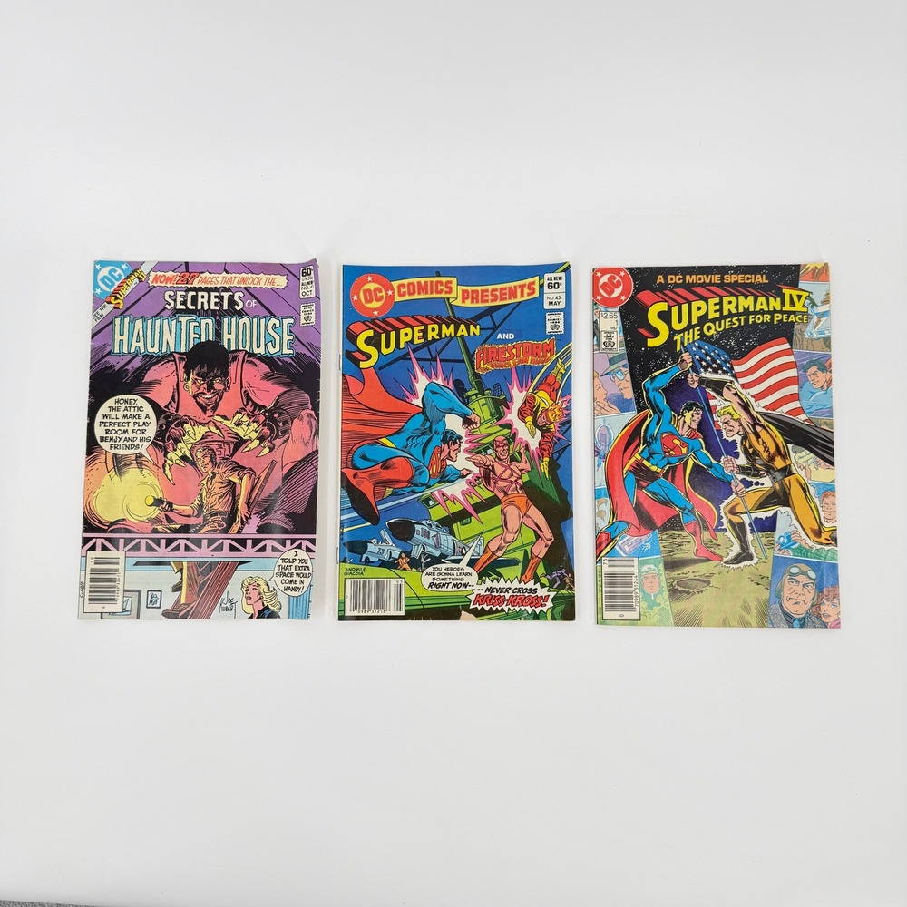 DC Superman IV #1 Comics Presents #45 Haunted House #41 1981 1982 1987 Comic Lot